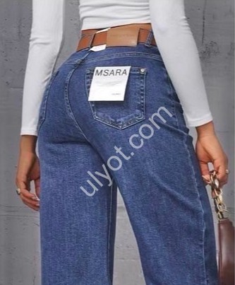 ДЖИНСЫ M.SARA (XS-XL) СИНИЙ 2502-3
