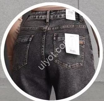 ДЖИНСЫ M.SARA (XS-XL) Т.СЕРЫЙ 1562