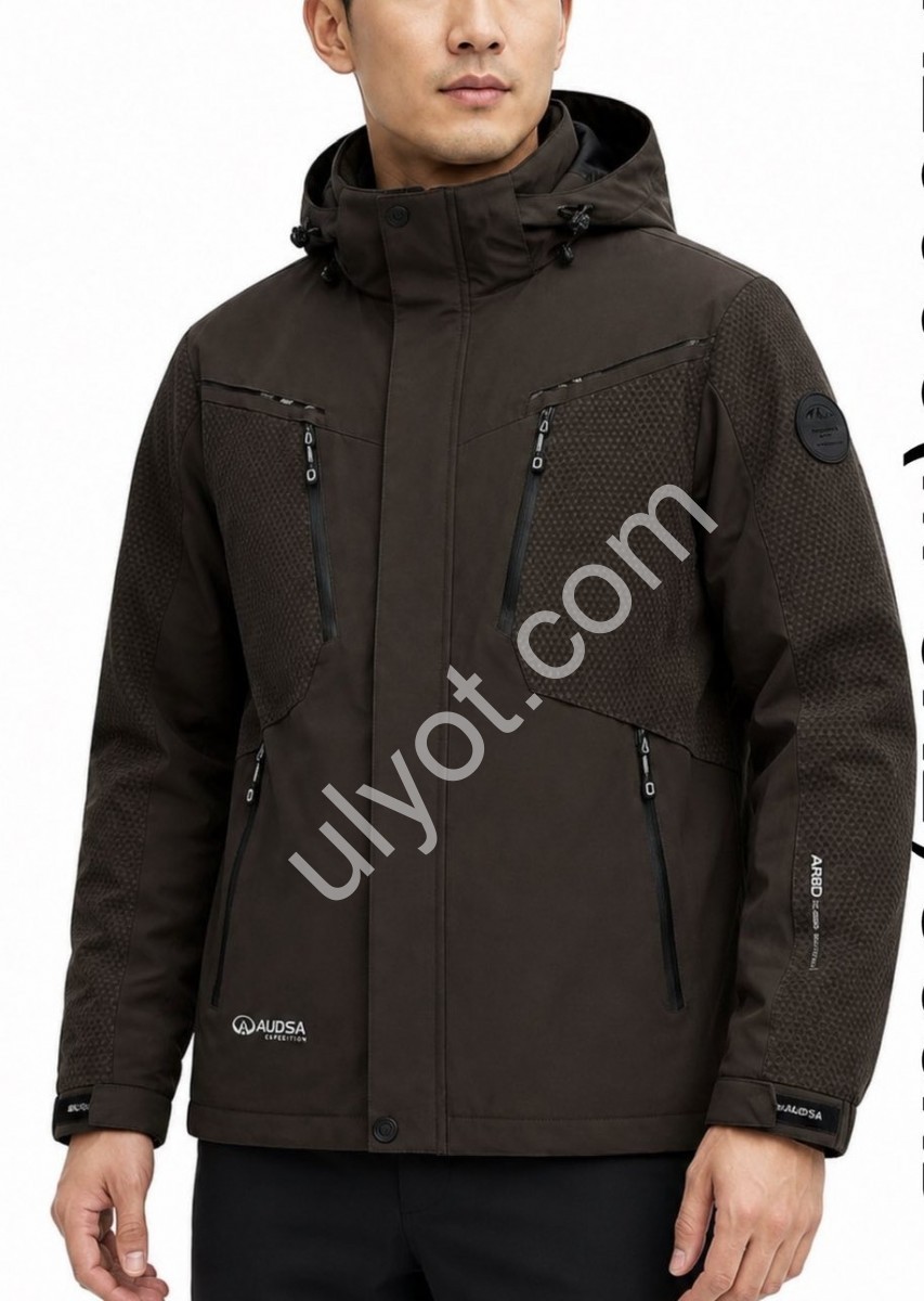 КУРТКА AUDSA (M-3XL) КОРИЧНЕВИЙ 26005
