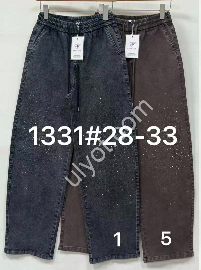 ШТАНЫ (28-33) КАМНИ КОРИЧНЕВЫЙ 1331-5
