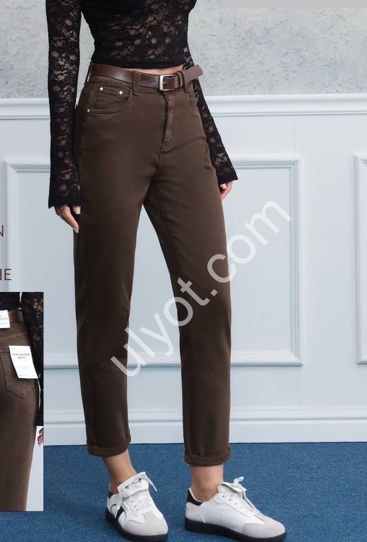ДЖИНСЫ M.SARA (XS-XL) КОФЕ 5796-60