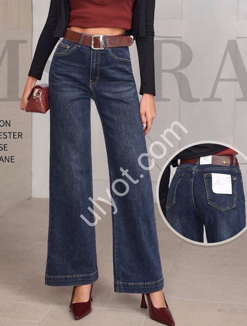 ДЖИНСЫ M.SARA (XS-XL) Т.СИНИЙ 5130