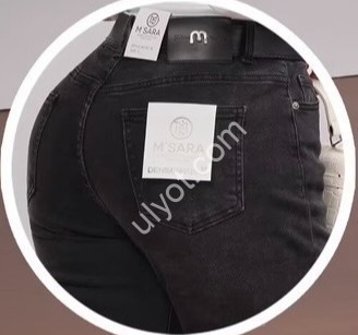 ДЖИНСИ M.SARA (M-3XL) ЧОРНИЙ 1307-B