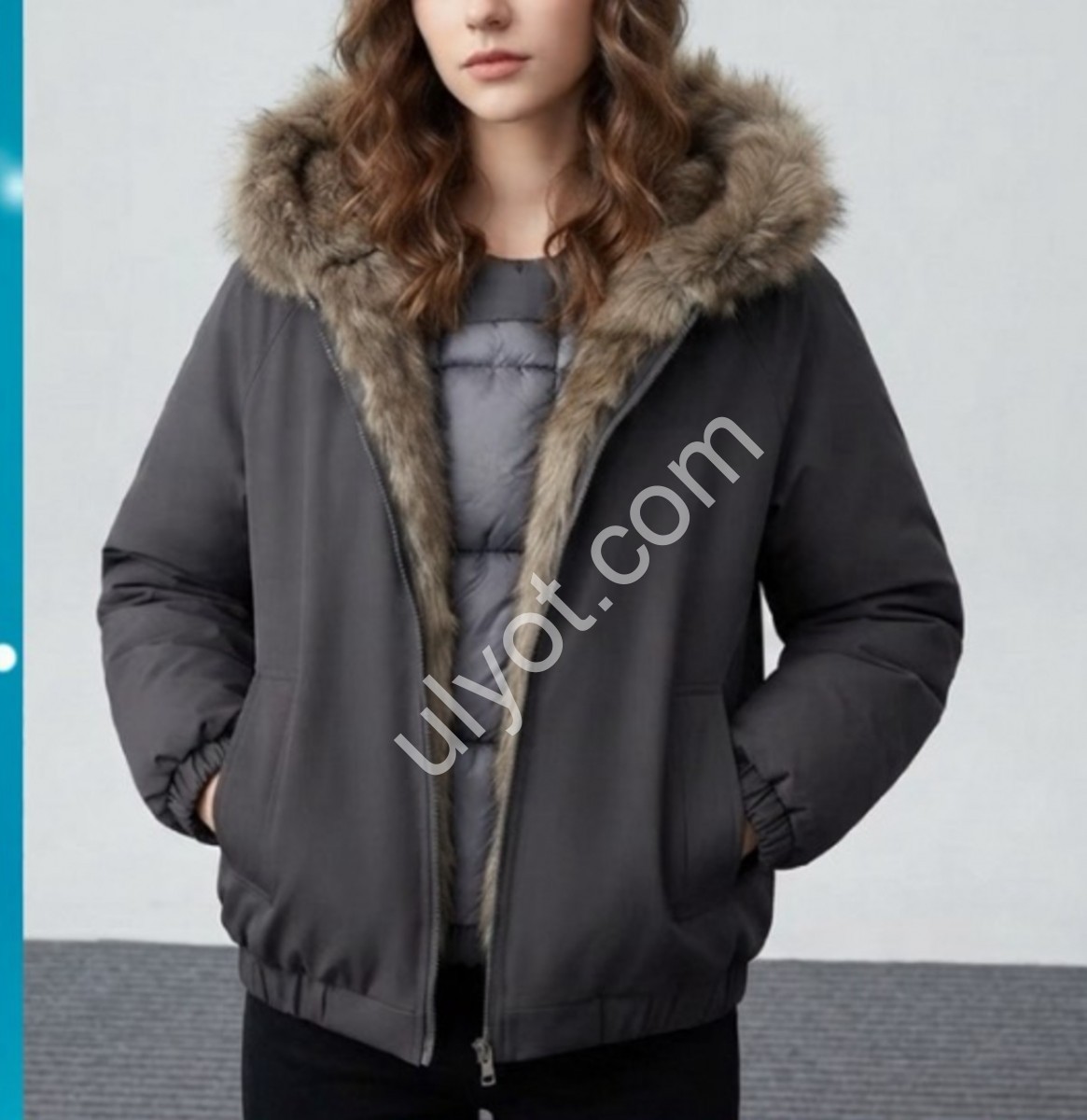 КУРТКА (M-XL) СІРИЙ K26128