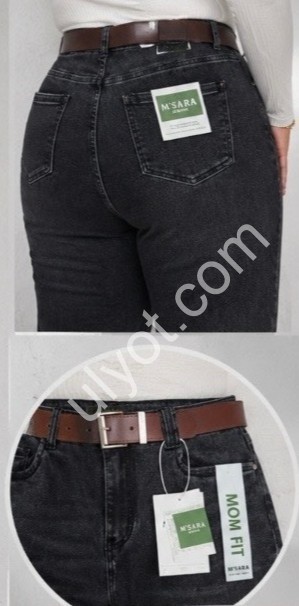 ДЖИНСИ M.SARA (M-4XL) ГРАФІТ 1387-C