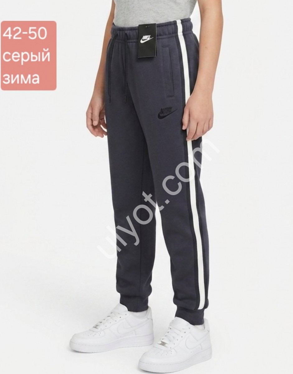 ШТАНЫ N02 (42-50) ФЛИС МАНЖЕТ СЕРЫЙ 