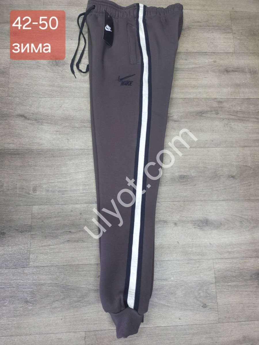 ШТАНЫ N02 (42-50) ФЛИС МАНЖЕТ СЕРЫЙ 