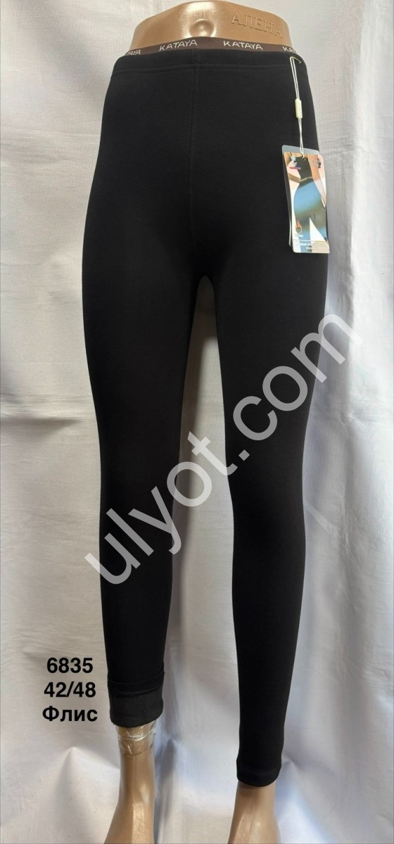 Лосини (ONE SIZE 42-48) ФЛІС ЧОРНИЙ 6835