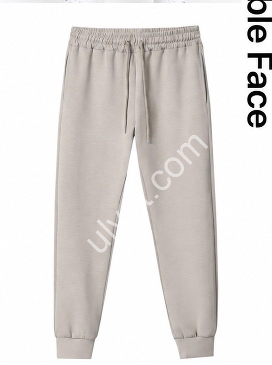 СПОРТ.ШТАНЫ (M-3XL) ФЛИС МАНЖЕТ СВ.БЕЖ 284