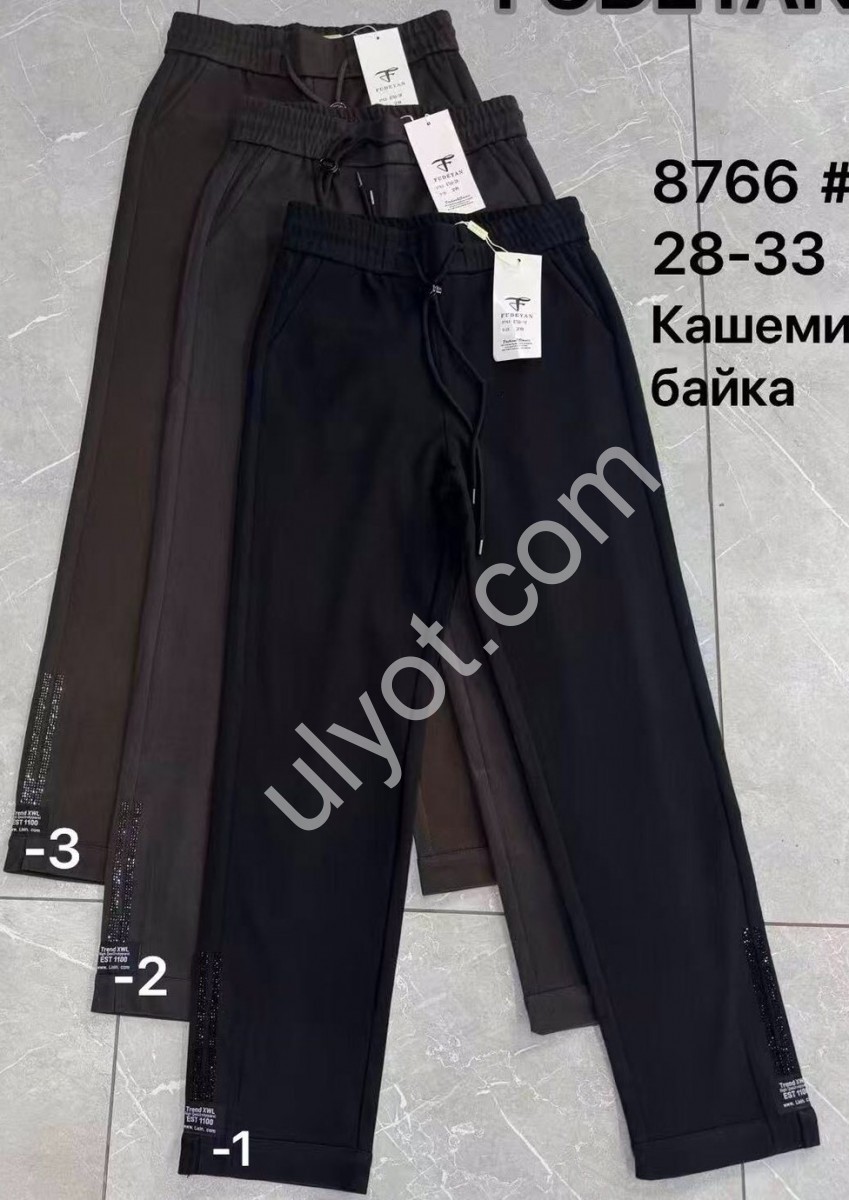 ШТАНЫ (28-33) БАЙКА ЧЕРНЫЙ 8766-1
