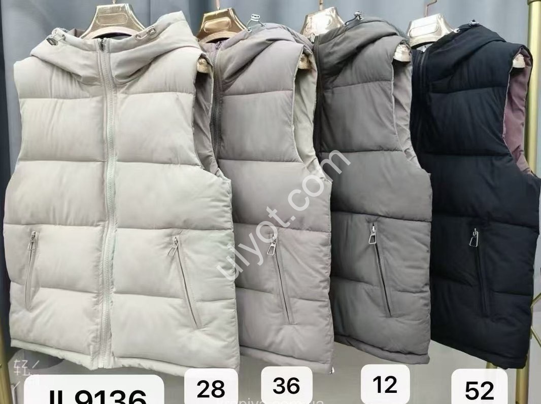 ЖИЛЕТКА (M-2XL) СВ.БЕЖ JL9136