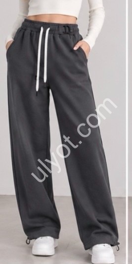 ШТАНИ (L-3XL) хутро ПРЯМО СІРИЙ 8812