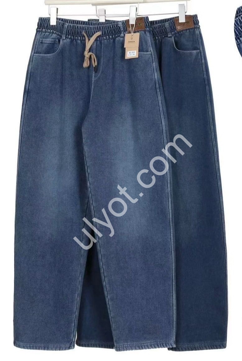 ШТАНЫ (3XL-6XL) МЕХ Т.СИНИЙ 959