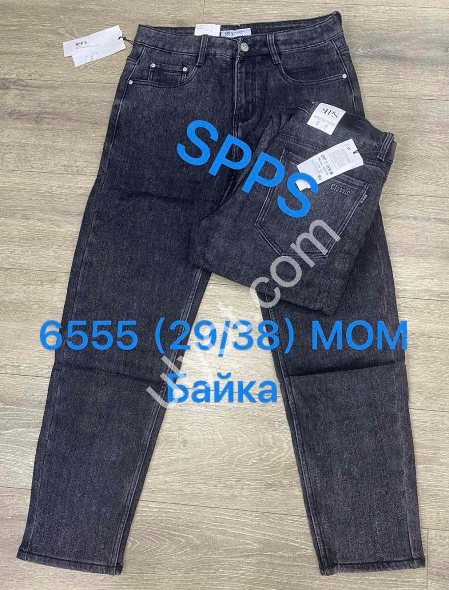 ДЖИНСЫ SPPS (29-38) БАЙКА Т.СЕРЫЙ 6555