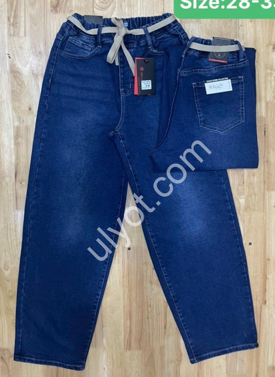 ДЖИНСЫ RELUCKY (28-33) БАЙКА Т.СИНИЙ TB0302-8