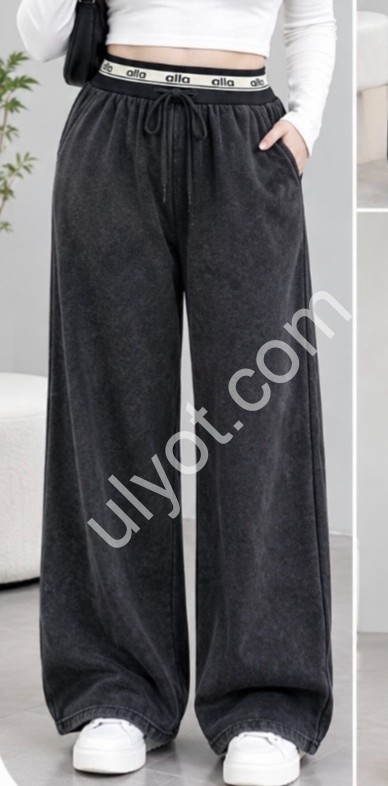ШТАНИ (2XL-6XL) Хутро ПРЯМО Т.СІРИЙ 1013