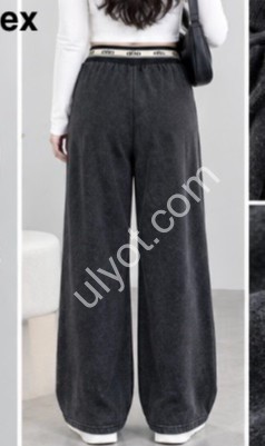 ШТАНИ (2XL-6XL) Хутро ПРЯМО Т.СІРИЙ 1013
