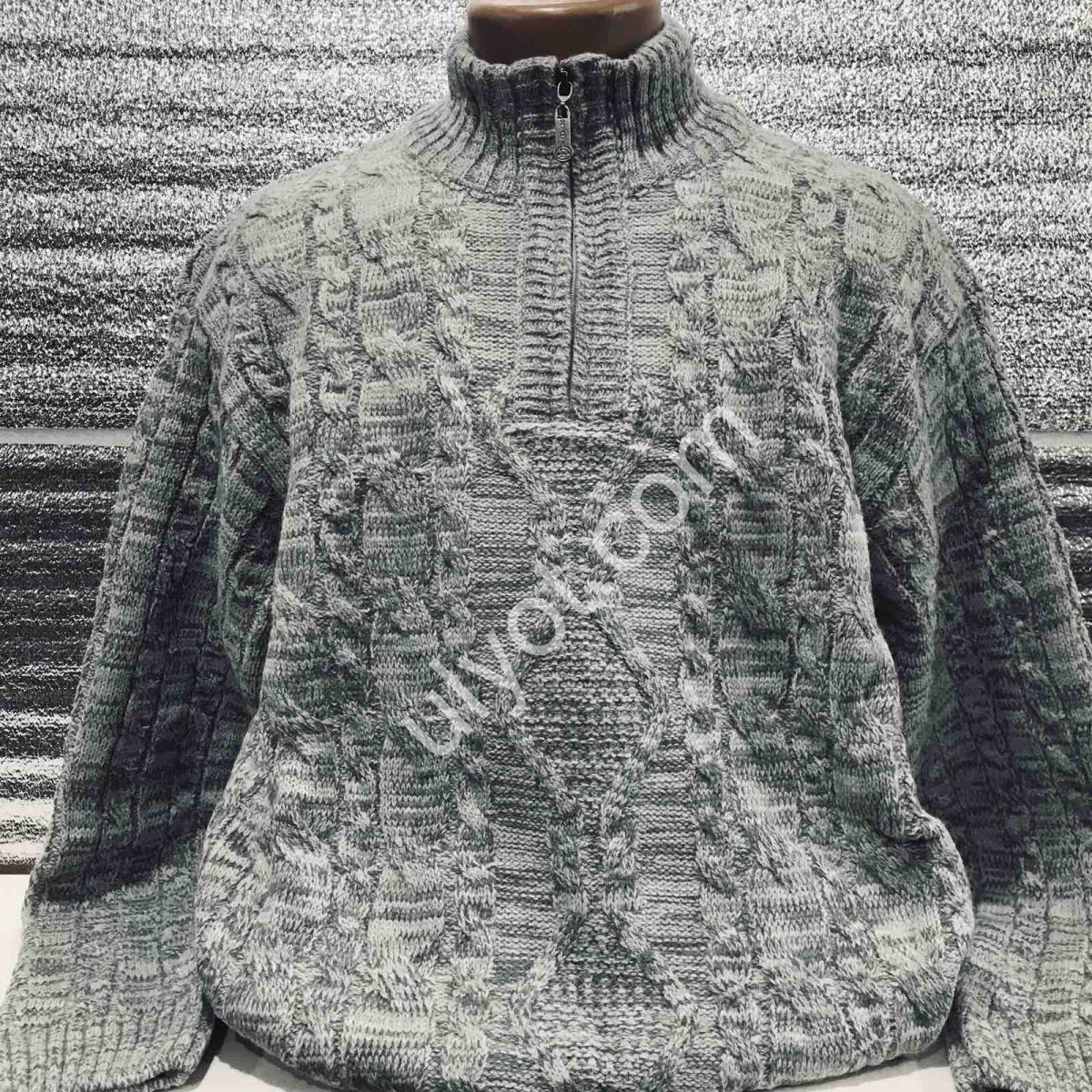 СВІТЕР DEVANTI (3XL-5XL) СВ.СІРИЙ 77114-1