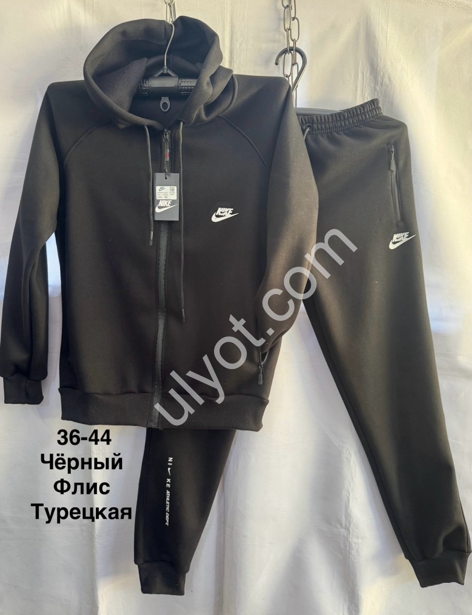 КОСТЮМ N02 (36-44) ФЛІС МАНЖЕТ ЧОРНИЙ