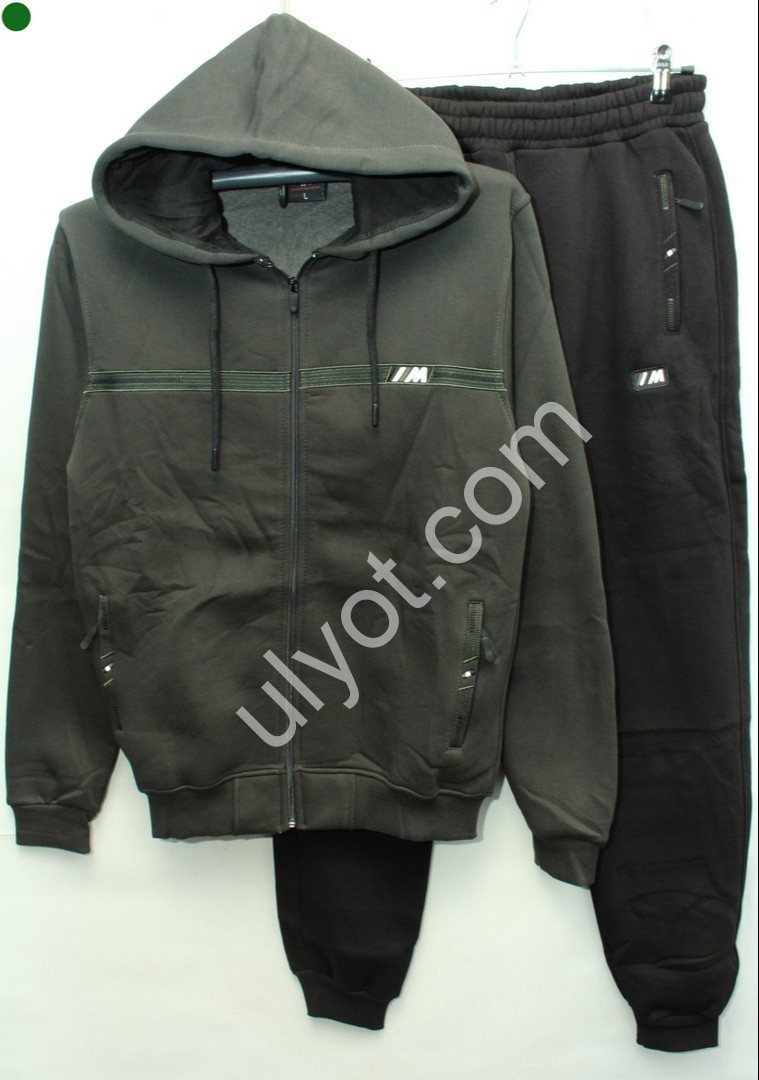 СПОРТ.КОСТЮМ (M-2XL) БАЙКА МАНЖЕТ ХАКІ 6019