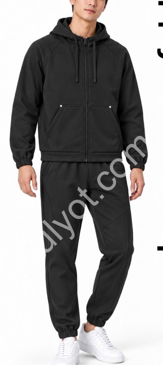КОСТЮМ AUDSA (2XL-6XL) ФЛІС МАНЖЕТ ЧОРНИЙ A255