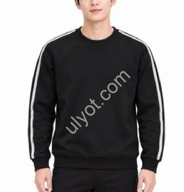 СВИТШОТ AUDSA (M-3XL) ФЛИС ЧЕРНЫЙ 274