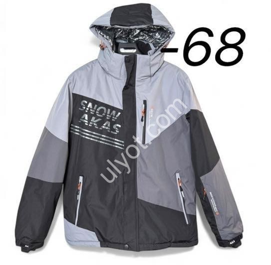 КУРТКА ТЕРМО (M-3XL) СЕРЫЙ+ЧЕРНЫЙ 23017-68