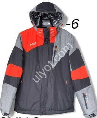 КУРТКА ТЕРМО (M-3XL) ЧЕРНЫЙ+КРАСНЫЙ 25026-6