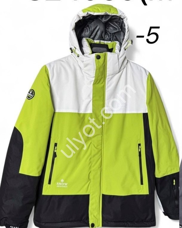 КУРТКА ТЕРМО (M-3XL) САЛАТОВИЙ+ЧОРНИЙ 24059-5