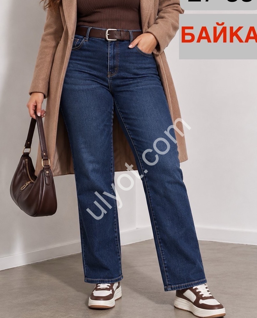 ДЖИНСЫ TOP SHOP (27-33) БАЙКА Т.СИНИЙ 1137-1