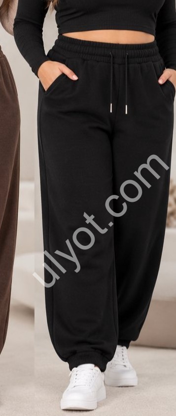 ШТАНИ (3XL-7XL) Хутро МАНЖЕТ ЧОРНИЙ 2190