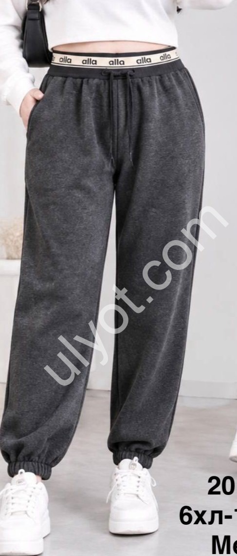 ШТАНЫ (6XL-10XL) МЕХ МАНЖЕТ Т.СЕРЫЙ 2014