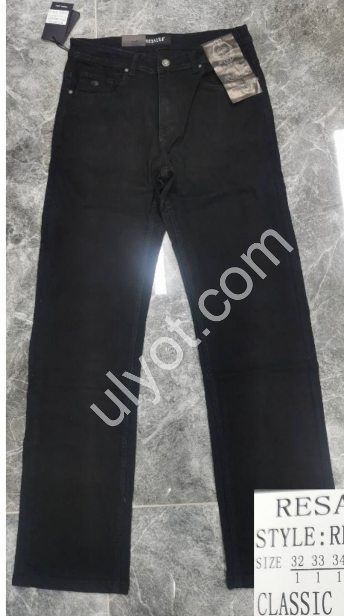 ДЖИНСЫ RESALSA (32-40) ЧЕРНЫЙ 0067DT
