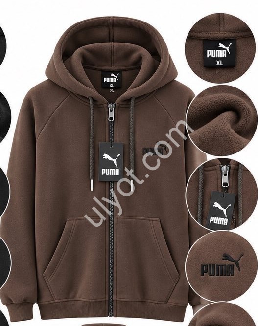СПОРТ.КОФТА P15 (46-54) ФЛИС КОРИЧНЕВЫЙ 