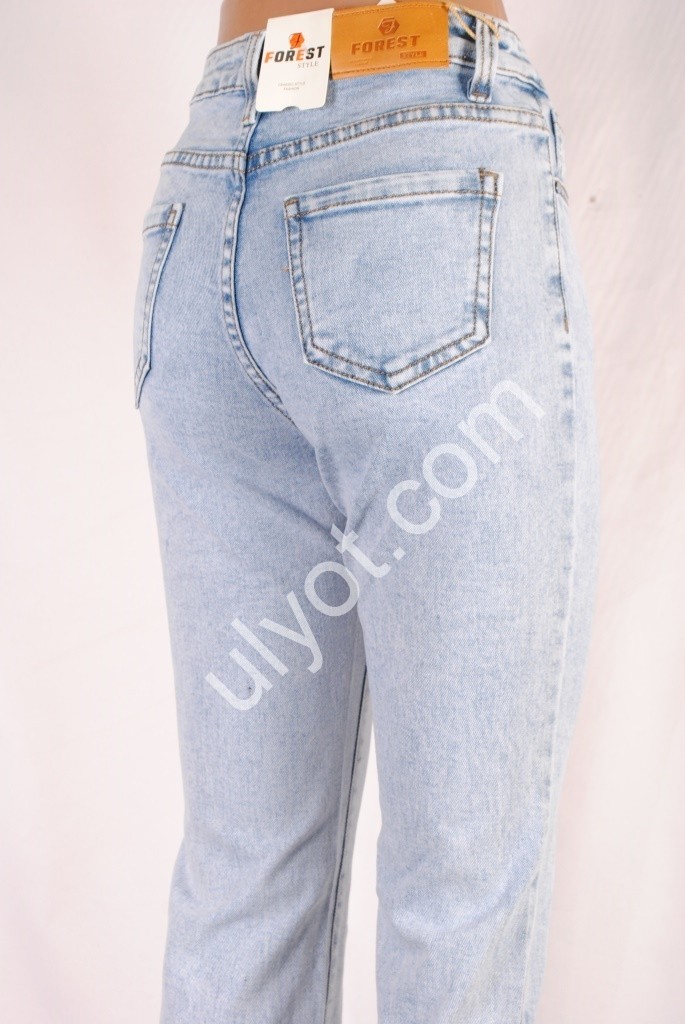 Фото 1 ДЖИНСЫ FOREST JEANS (25-30) ГОЛУБОЙ 3133