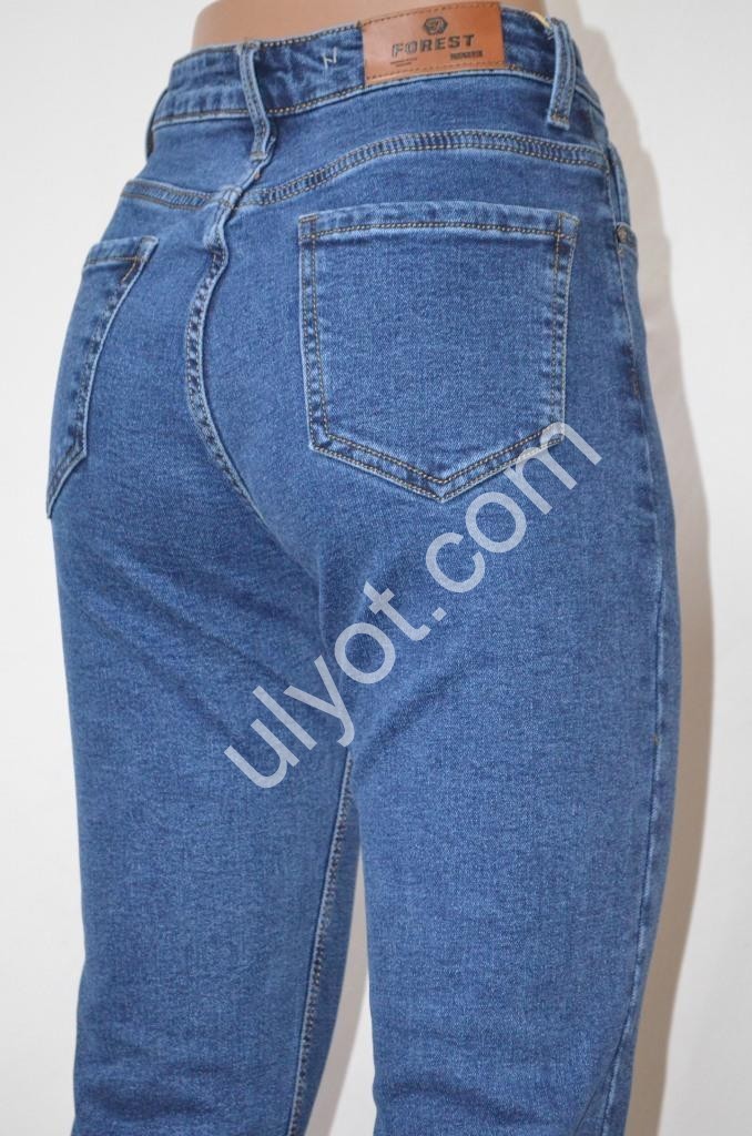 Фото 1 ДЖИНСЫ FOREST JEANS (25-30) СИНИЙ БАЙКА 3327