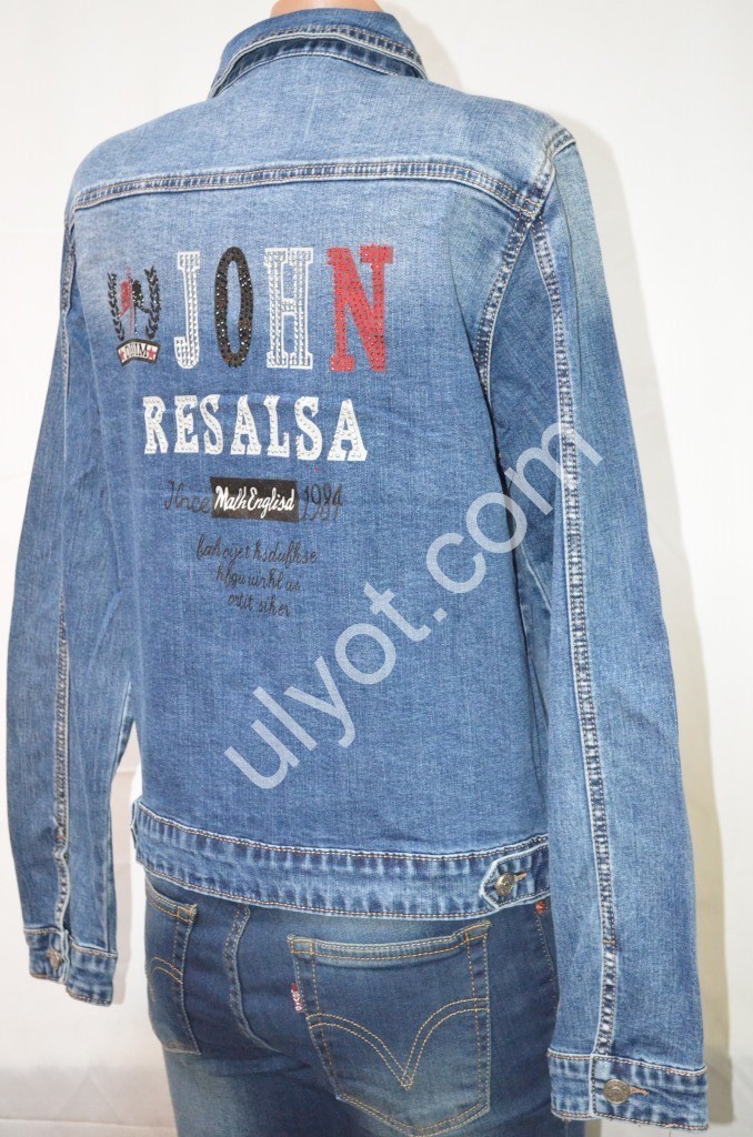 КУРТКА ДЖИНСОВА RESALSA (L-5XL) СИНІЙ 9815