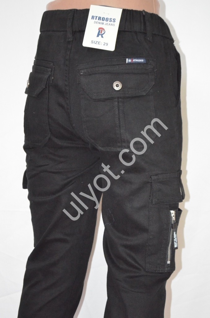 ДЖИНСЫ RTROOSS (29-36) ЧЕРНЫЙ 8076-1