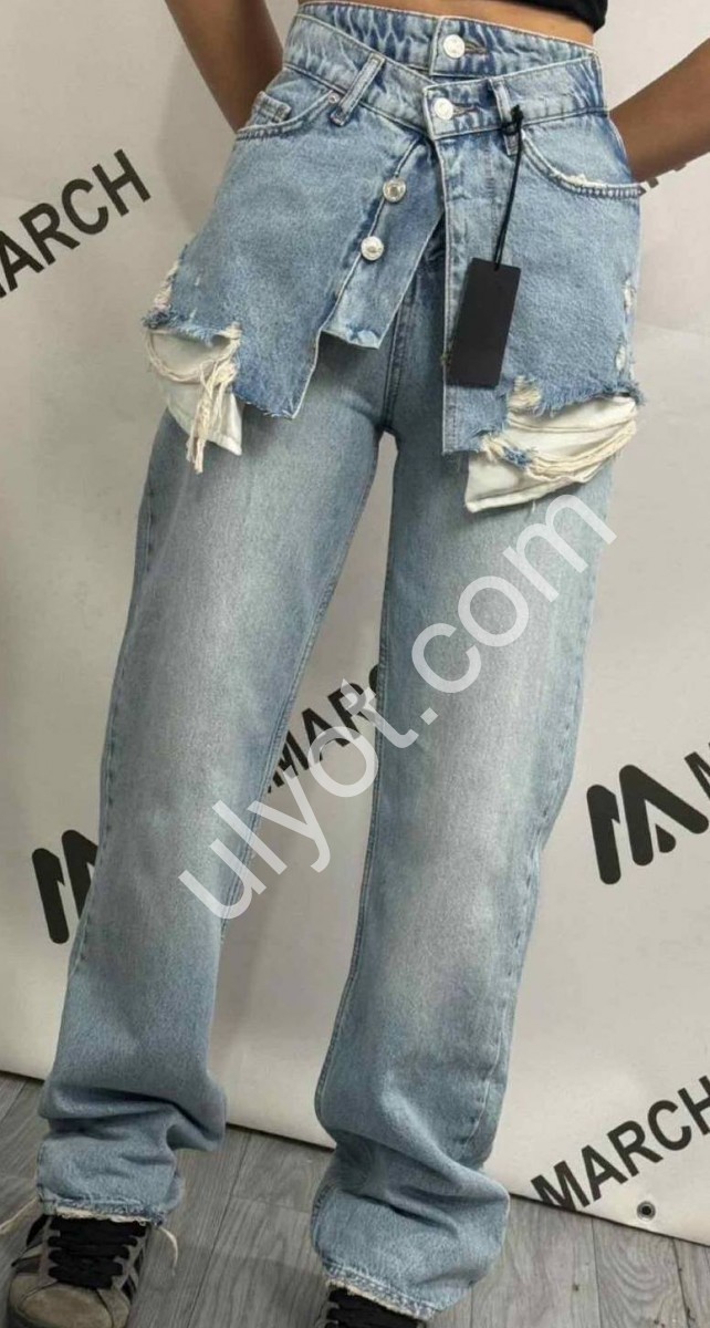 ДЖИНСЫ WOMAN DENIM (34-40) ГОЛУБОЙ 656/922