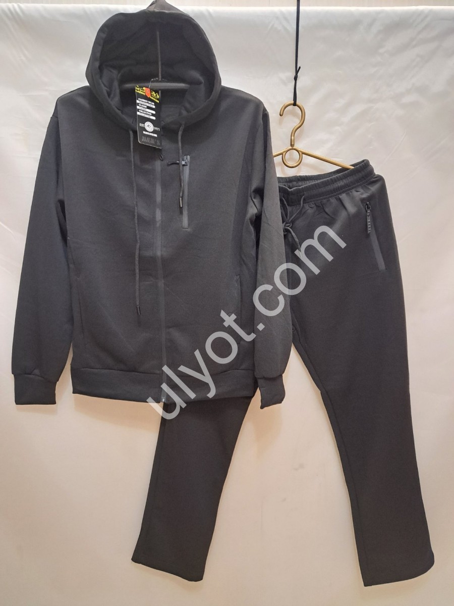 СПОРТ.КОСТЮМ (M-3XL) ПРЯМИЙ ЧОРНИЙ 2383