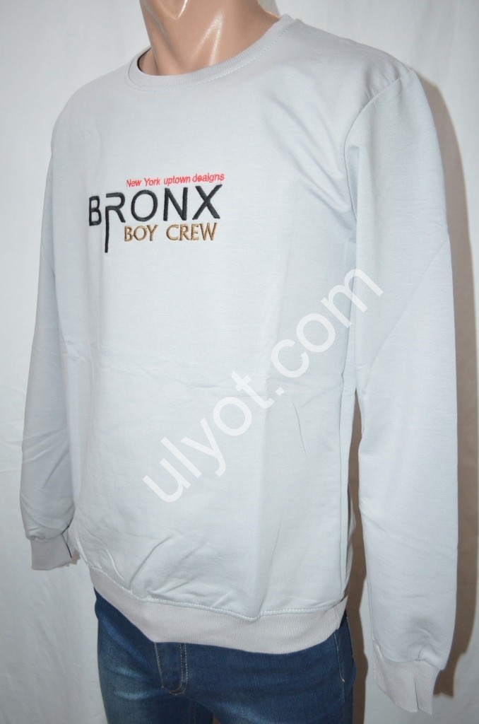 СВИТШОТ BRONX (S-2XL) СВ.СЕРЫЙ 