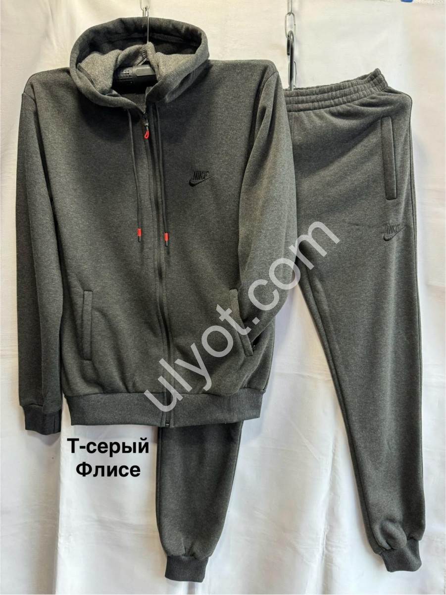 СПОРТ.КОСТЮМ N02 (48-56) МАНЖЕТ Т.СЕРЫЙ ФЛИС 