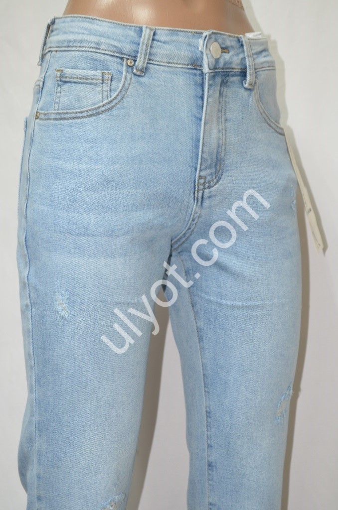 Фото 2 ДЖИНСЫ DENIM NEW (25-30) ГОЛУБОЙ 606