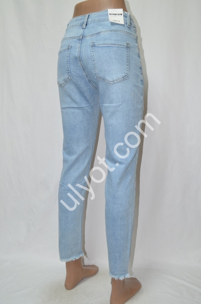 Фото 3 ДЖИНСЫ DENIM NEW (25-30) ГОЛУБОЙ 606