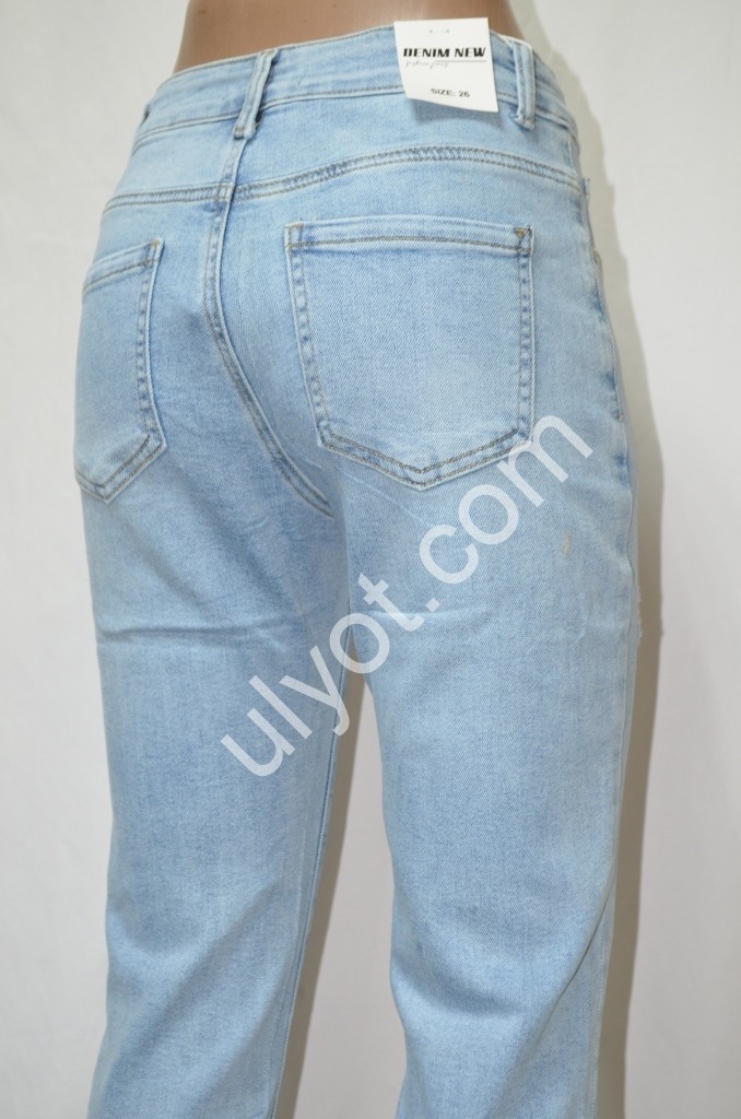 ДЖИНСЫ DENIM NEW (25-30) ГОЛУБОЙ 606