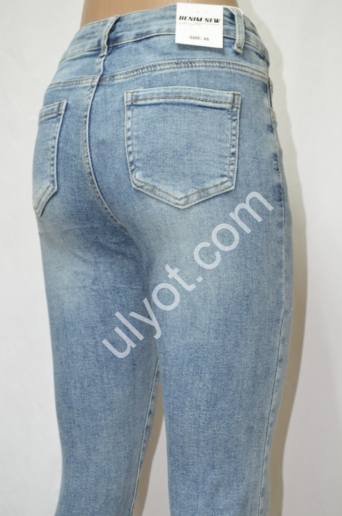 ДЖИНСЫ DENIM NEW (25-30) ГОЛУБОЙ 581