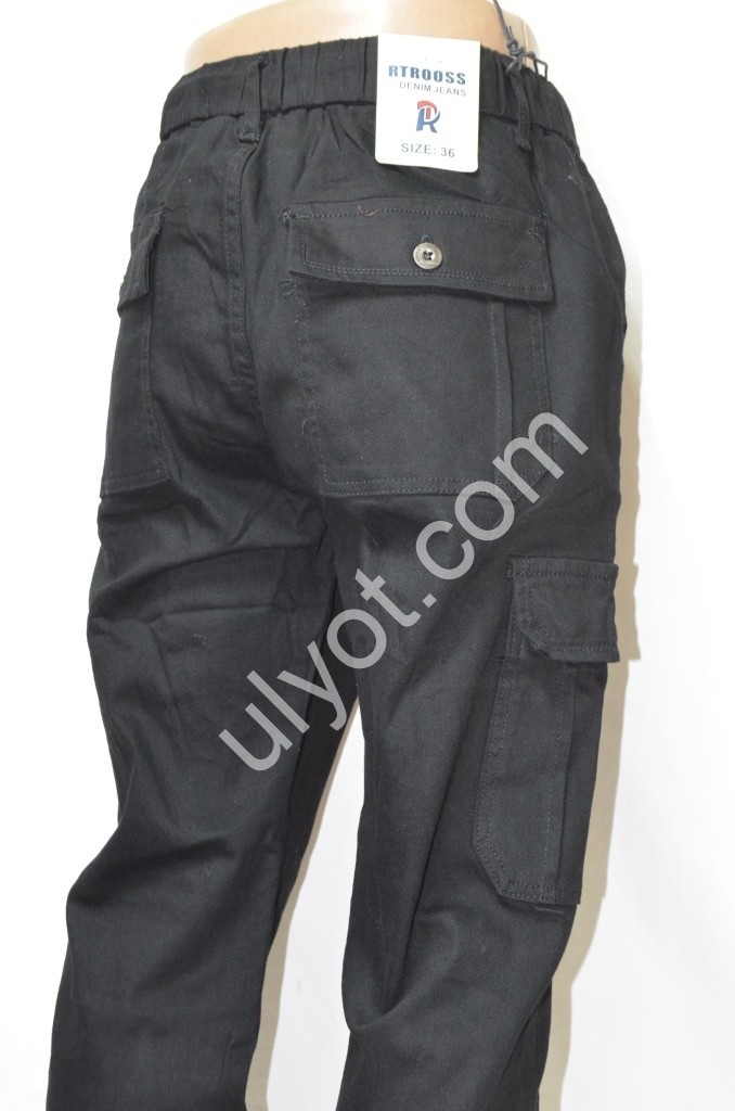 ДЖИНСЫ RTROOSS (30-36) ЧЕРНЫЙ 8078