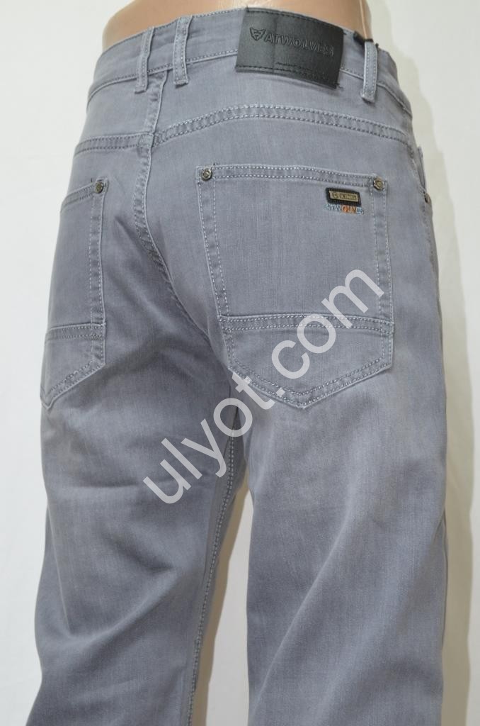 ДЖИНСЫ ATWOLVES (32-42) СЕРЫЙ AT6696