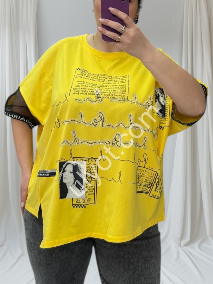 ФУТБОЛКА OVERSIZE (52-56) МІКС 25316