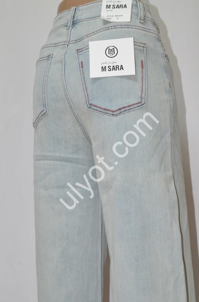 ДЖИНСЫ M.SARA (XS-XL) ГОЛУБОЙ 1076